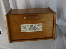 Load image into Gallery viewer, Vintage Heartland Oak Flip Out Kitchen Bread Box Cabinet
