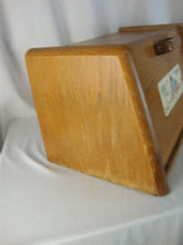 Load image into Gallery viewer, Vintage Heartland Oak Flip Out Kitchen Bread Box Cabinet

