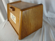 Load image into Gallery viewer, Vintage Heartland Oak Flip Out Kitchen Bread Box Cabinet
