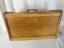 Load image into Gallery viewer, Vintage Heartland Oak Flip Out Kitchen Bread Box Cabinet
