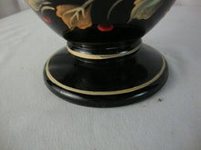 Load image into Gallery viewer, Vintage Fenton Black Glass Holly &amp; Berries Signed Art Glass Basket
