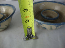 Load image into Gallery viewer, Vintage Little Mountain Pottery Salt Glaze Tulip Motif Candleholder Pair
