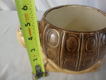 Load image into Gallery viewer, 1970s Ceramic Brown Smiling Turtle Indoor Planter
