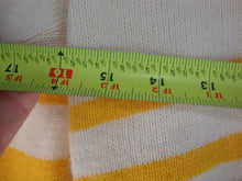 Load image into Gallery viewer, 1950s TL Hanna Yellow Cream Girls Small Cheerleader V Neck Sweater
