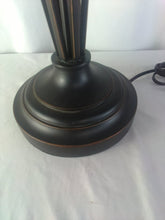Load image into Gallery viewer, Tiffany Style Stained Glass Lamp, Blue &amp; Gray Rings
