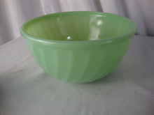 Load image into Gallery viewer, Vintage Fire King Jadeite Vertical Swirl 7 Inch Kitchen Mixing Bowl
