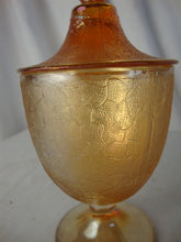 Load image into Gallery viewer, Vintage Imperial Glass Marigold Carnival Crackled Candy Dish with Lid
