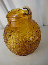 Load image into Gallery viewer, Vintage Anchor Hocking Lido Milano Amber Glass Ball Pitcher
