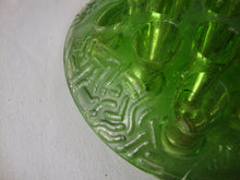 Load image into Gallery viewer, Vintage Vaseline Glass 16 Hole Round Flower Arranging Frog
