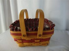 Load image into Gallery viewer, 1993 Longaberger Bayberry Basket with Liner and Plastic Protector
