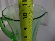 Load image into Gallery viewer, Vintage Fostoria Vaseline Glass Tall Footed Pitcher
