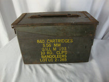 Load image into Gallery viewer, Vintage Military Green 840 Cartridges 5.56 MM Storage Box
