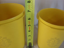 Load image into Gallery viewer, Vintage Tupperware Lemon Yellow Nesting Canister Set 4 Piece
