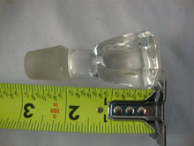 Load image into Gallery viewer, Vintage Black Glass Pinched Waist Decanter with Clear Glass Stopper
