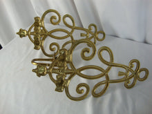 Load image into Gallery viewer, Vintage Andrea by Sadekk Brass Regency Style Candleholder Wall Sconces Set of 2
