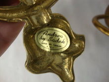 Load image into Gallery viewer, Vintage Andrea by Sadekk Brass Regency Style Candleholder Wall Sconces Set of 2
