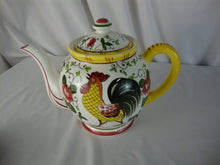 Load image into Gallery viewer, Vintage Ucagco PY Japan Early Provincial Rooster Roses Teapot with Lid
