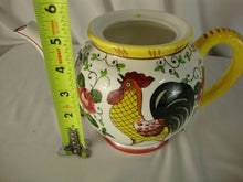 Load image into Gallery viewer, Vintage Ucagco PY Japan Early Provincial Rooster Roses Teapot with Lid
