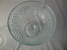 Load image into Gallery viewer, Vintage Pasabahce Turkey Clear Glass Diamond Point Footed Candy Dish with Dome Lid
