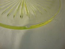 Load image into Gallery viewer, Vintage Fostoria Canary Yellow Vaseline Glass Sunburst Salad Plate Set of 2
