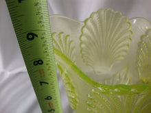Load image into Gallery viewer, Vintage Mosser Glass Uranium Glass Shell Footed Pitcher
