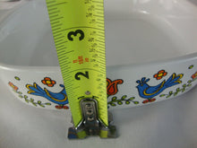 Load image into Gallery viewer, 1975 Country Festival Blue Bird Pyrex 2 Quart Casserole Dish with Clear Glass Lid

