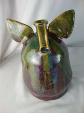 Load image into Gallery viewer, Marvin Bailey Artist Signed Folk Art Streaked Pig with Cigar Ugly Face Jug
