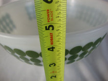 Load image into Gallery viewer, 1970's PYREX White with Green Polka Pot 404 Large Mixing Bowl

