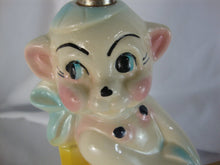 Load image into Gallery viewer, Vintage Pastel Circus Bear on Bicycle Childrens Electric Lamp
