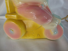 Load image into Gallery viewer, Vintage Pastel Circus Bear on Bicycle Childrens Electric Lamp
