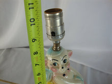 Load image into Gallery viewer, Vintage Pastel Circus Bear on Bicycle Childrens Electric Lamp
