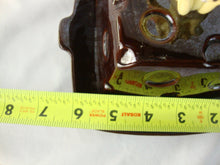 Load image into Gallery viewer, Vintage Ceramic Cheese Mouse on Brown Ceramic Swiss Cheese Plate with Dome Lid
