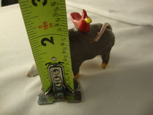 Load image into Gallery viewer, Lynn Bailey Folk Art Potter Gray Opossum with Red and Blue Bird Small Animal Stack Figurine

