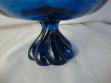 Load image into Gallery viewer, MCM Viking Art Glass Bluenique Covered Candy Dish
