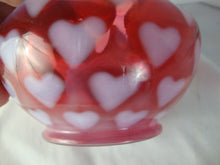 Load image into Gallery viewer, Vintage Fenton Cranberry Opal Small Rose Bowl Heart Optic Pattern
