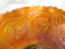 Load image into Gallery viewer, Antique Fenton Glass Dragon Lotus Carnival Glass Spatula Footed Bowl
