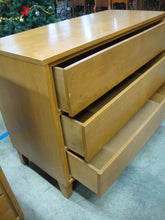 Load image into Gallery viewer, MCM Conant Ball Light Wood Three Drawer Dresser
