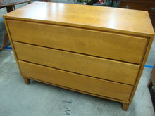 Load image into Gallery viewer, MCM Conant Ball Light Wood Three Drawer Dresser
