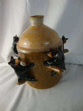 Load image into Gallery viewer, Marvin Lynn Bailey Folk Art Pottery Four Bears on Tree Stump Figural Jug
