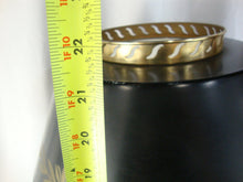 Load image into Gallery viewer, Toleware Black Gold Electric Table Lamp with Milk Glass Flare Globe Insert
