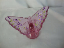 Load image into Gallery viewer, Vintage Lenox Fenton Purple Glass Signed Handpainted Butterfly Figurine
