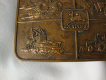 Load image into Gallery viewer, Vintage John Deere Brass Four Tractor with Middle Deere Logo Belt Buckle

