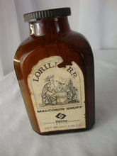 Load image into Gallery viewer, Vintage Lorillard Maccoboy Snuff Helme Brown Glass Bottle with Plastic Lid
