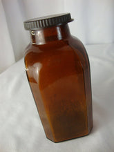 Load image into Gallery viewer, Vintage Lorillard Maccoboy Snuff Helme Brown Glass Bottle with Plastic Lid
