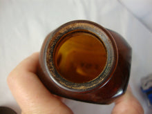 Load image into Gallery viewer, Vintage Lorillard Maccoboy Snuff Helme Brown Glass Bottle with Plastic Lid
