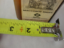 Load image into Gallery viewer, Vintage Lorillard Maccoboy Snuff Helme Brown Glass Bottle with Plastic Lid
