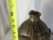 Load image into Gallery viewer, Billy Joe Craven GA Folk Art Pottery Green Streaked Mustache Man Ugly Face Jug
