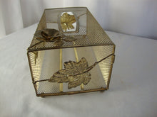 Load image into Gallery viewer, Vintage Brass Floral Leaf Motif Mesh Bathroom Tissue Box Cover
