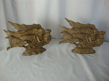 Load image into Gallery viewer, Vintage Brass Flying Angels Candleholders Set of 2
