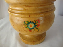 Load image into Gallery viewer, Vintage Turned Wood Floral Motif Mortar and Pestle Kitchen Set
